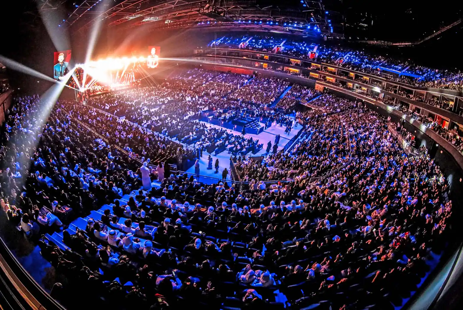 Large indoor live event requiring high-density internet connectivity